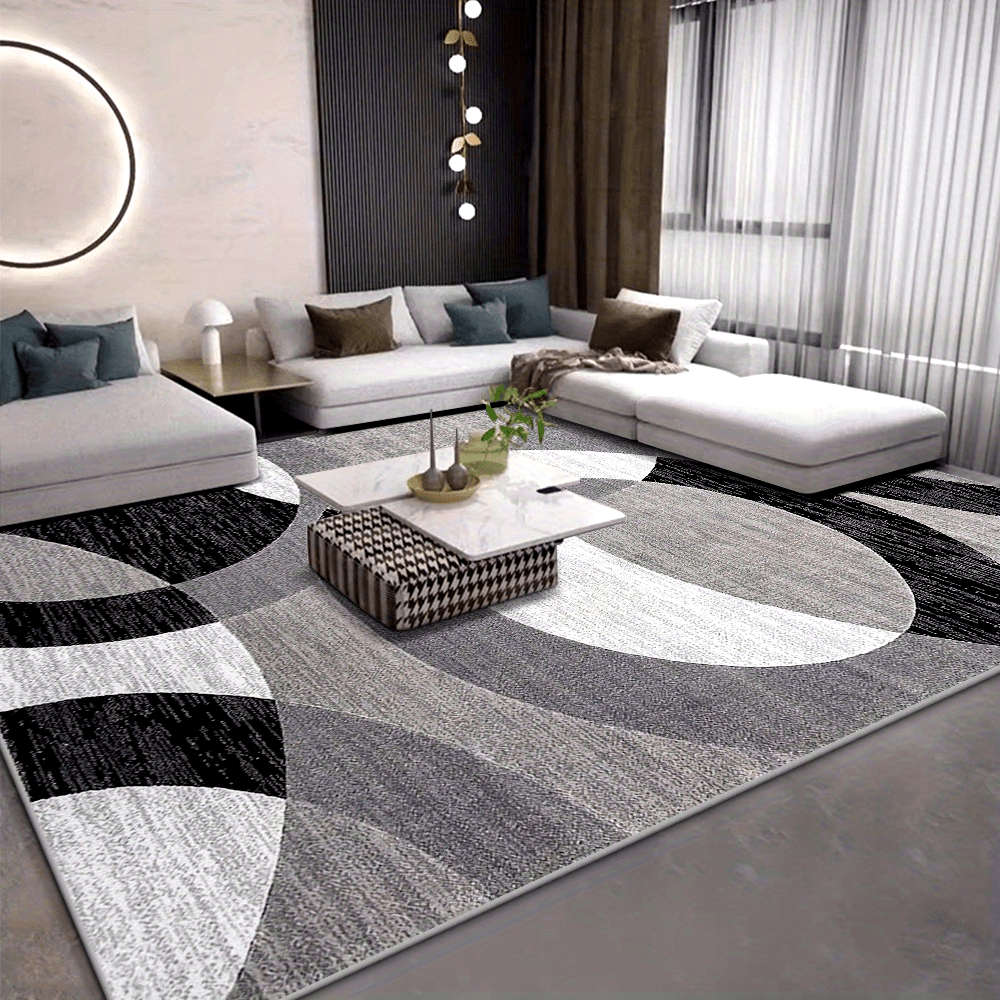 Geometric Soft Velvet Floor Mat – Non-Slip Rug for Home