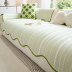 Machine Washable Durable Microfiber Herringbone Sofa Cover (Versatile Fit)