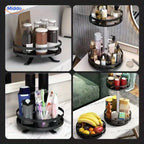 Storage Rack 360 Degree Rotating Height-Adjustable Stainless Steel