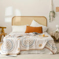 Machine Washable 100% Cotton Mandala Throw Blanket