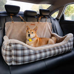 Dog Car Seat Plush Non-Slip Base & Adjustable Straps