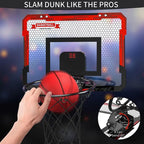 Mini Basketball Hoop Electronic Scoreboard Over-the-Door Includes 2 Balls