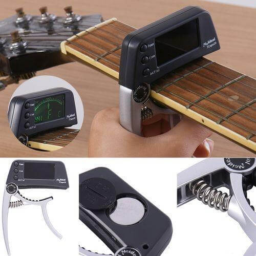 Guitar Capo & Tuner Aluminum Rubber Pads