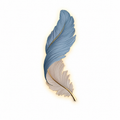 Feather-Pattern Metal Remote-Dimmable LED Wall Lamp