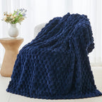 Soft Bubble Fleece Throw Blanket