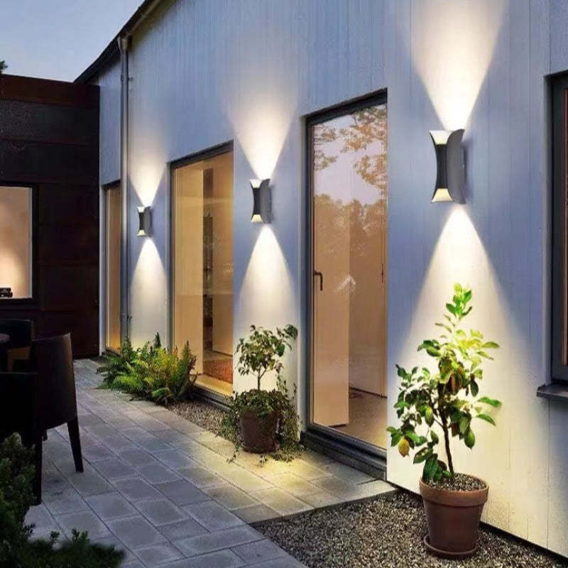 Outdoor LED Wall Light - Upward and Downward Sculpted Design