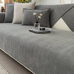 Elastic & Non-Slip Ribbed Chenille Sofa Cover