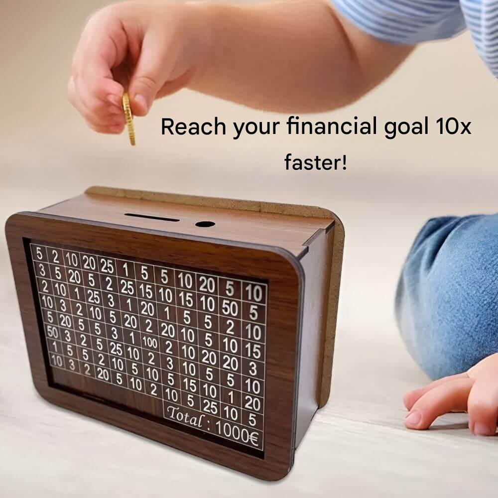 Savings Jar Goal-Setting Design Includes Planner & Tips