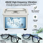 Ultrasonic Cleaner 40kHz 0.8L Stainless Steel Glasses & Jewelry