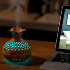 Wood-Grain LED USB-Powered Aroma Diffuser