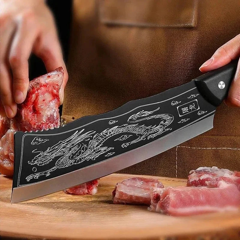Chef Knife Hand-Forged 4Cr13 Stainless Steel Wood Handle