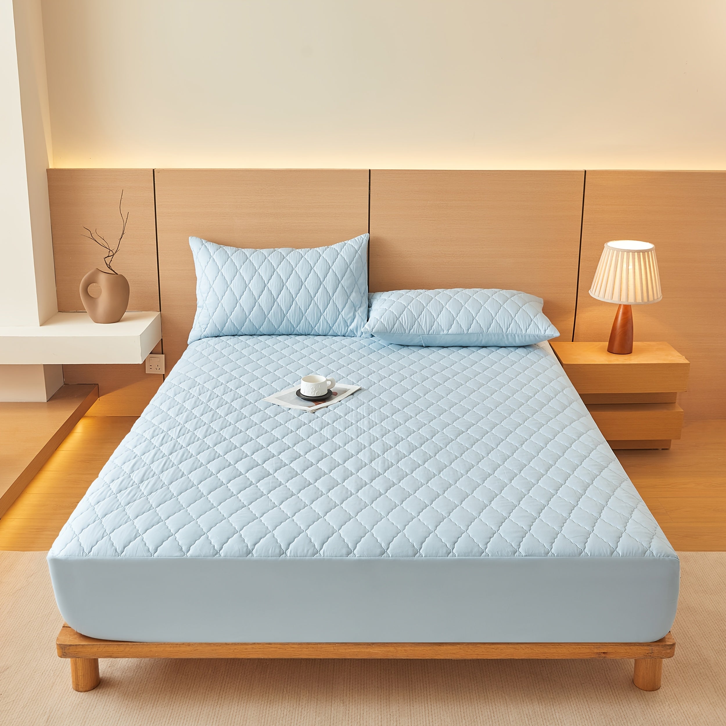Liquid-Resistant Quilted Polyester Mattress Protector (Semi-Fitted)