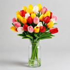 Realistic Touch Tulip Bouquet with Artificial Flowers for Mother's Day