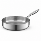 Thick Hammered Titanium Non-Coated Non-Stick Frying Pan (Induction & Gas Compatible)