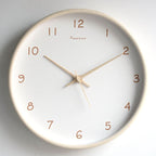 Silent Movement Wooden Wall Clock Crafted from Solid Wood