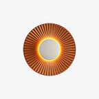 Modern Wall Lamp with Metallic Sun Design