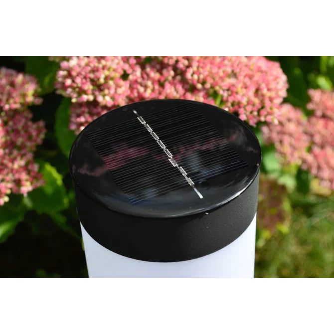 Cylindrical Solar Garden Bollard Lights - Set of 2