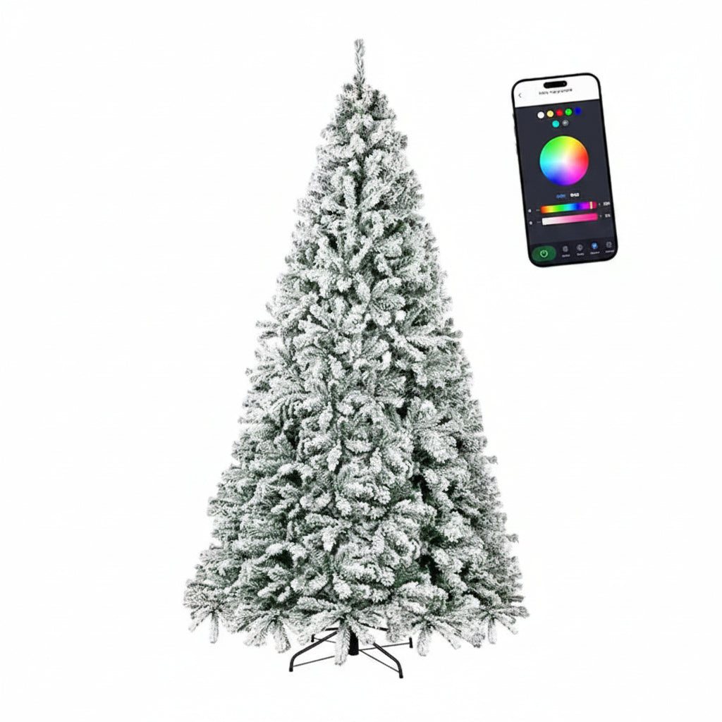 Fully Decorated Artificial Christmas Tree Lights