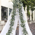 Table Decor with Artificial Eucalyptus Garland