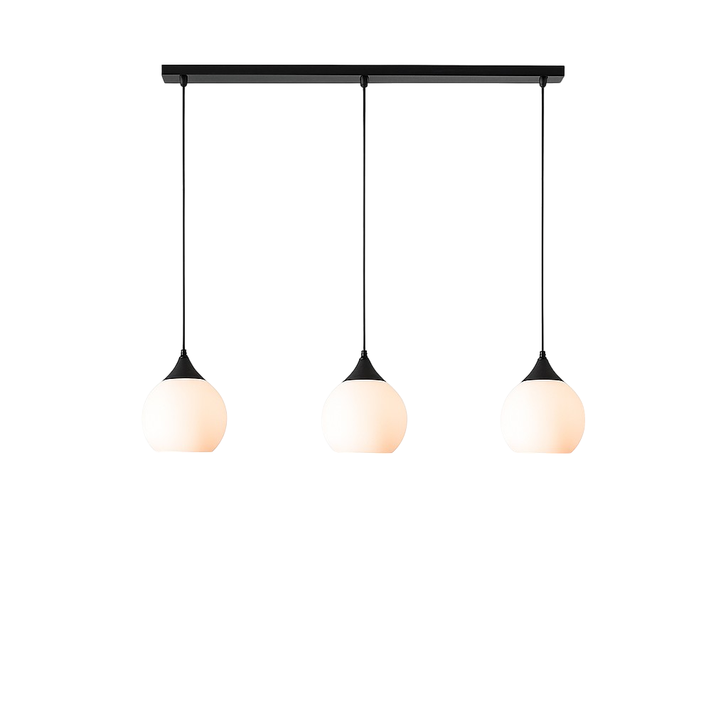 Modern Pendant Light Fixture for Dining Table - 3 Bulb Design