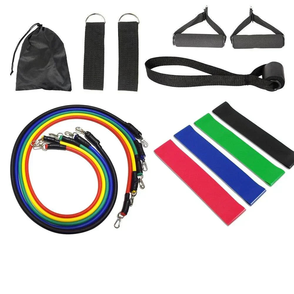 Resistance Band Set Adjustable Latex Bands Handles & Door Anchor