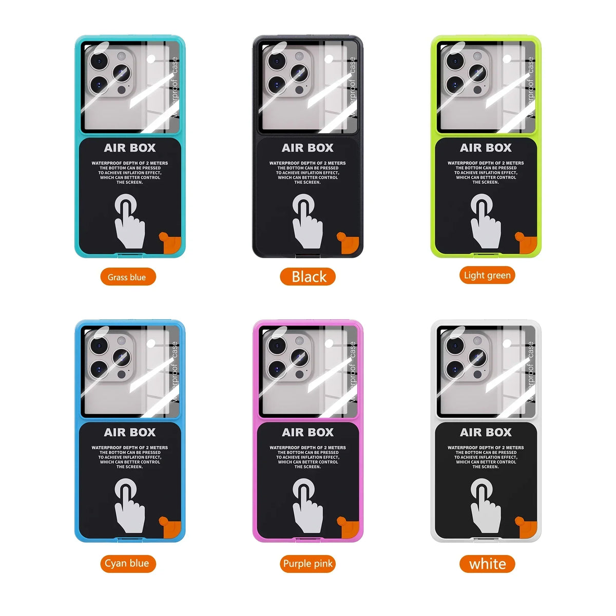Waterproof Phone Case Set of 2 IP68 Universal Fit