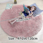 Round Fluffy Rug Ultra-Soft Polyester Non-Slip & Machine Washable