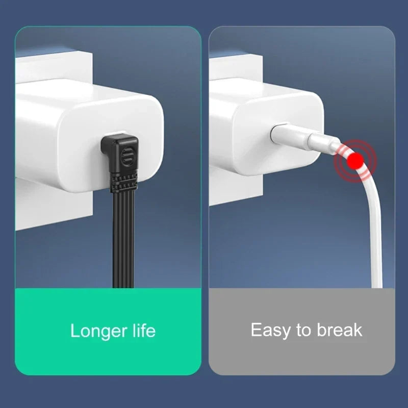 USB-C Cable Right-Angle 45W Fast Charging