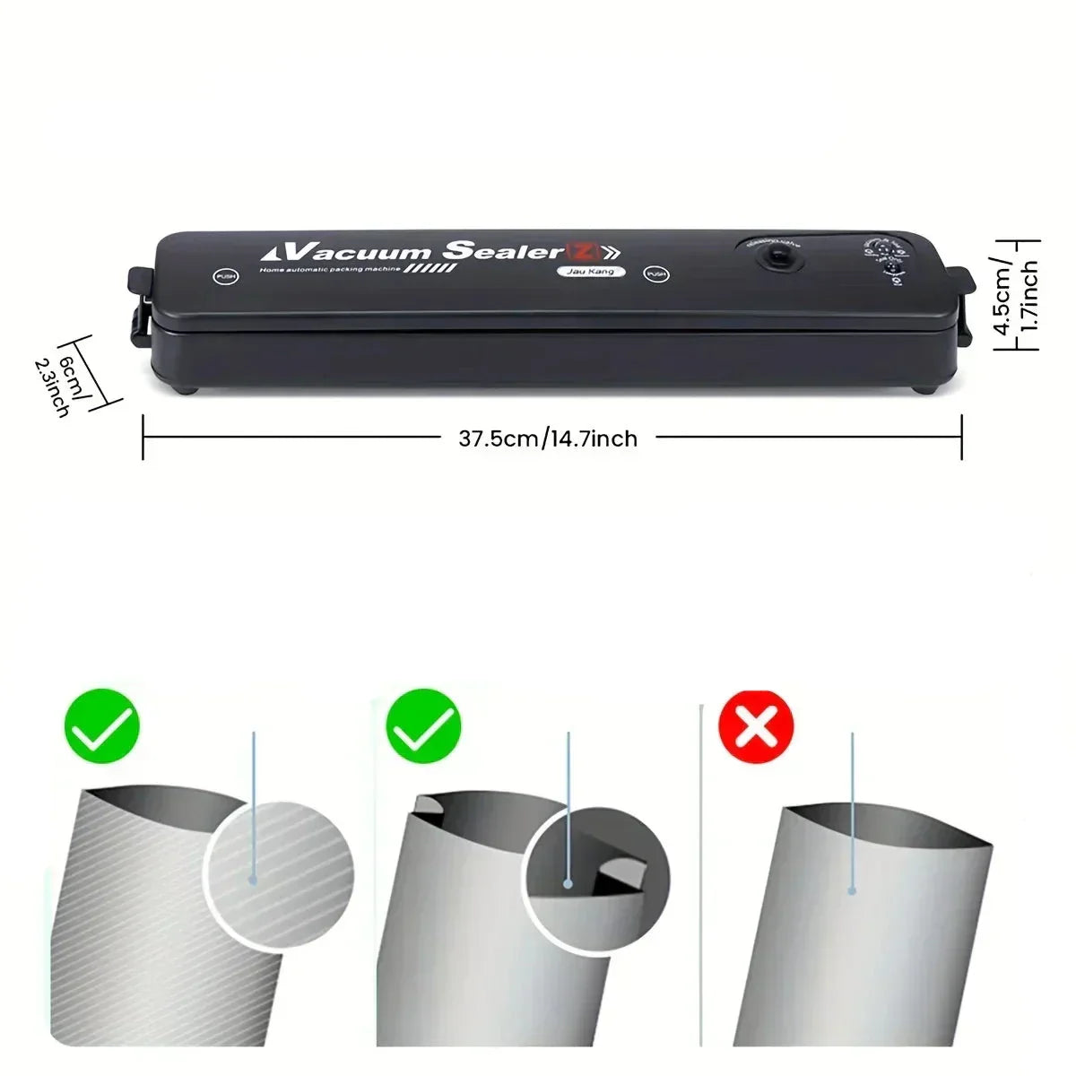 Vacuum Sealer Compact 100W Seals Dry & Wet