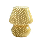 USB Adjustable Table Lamp - Murano-Inspired Glass Mushroom Design