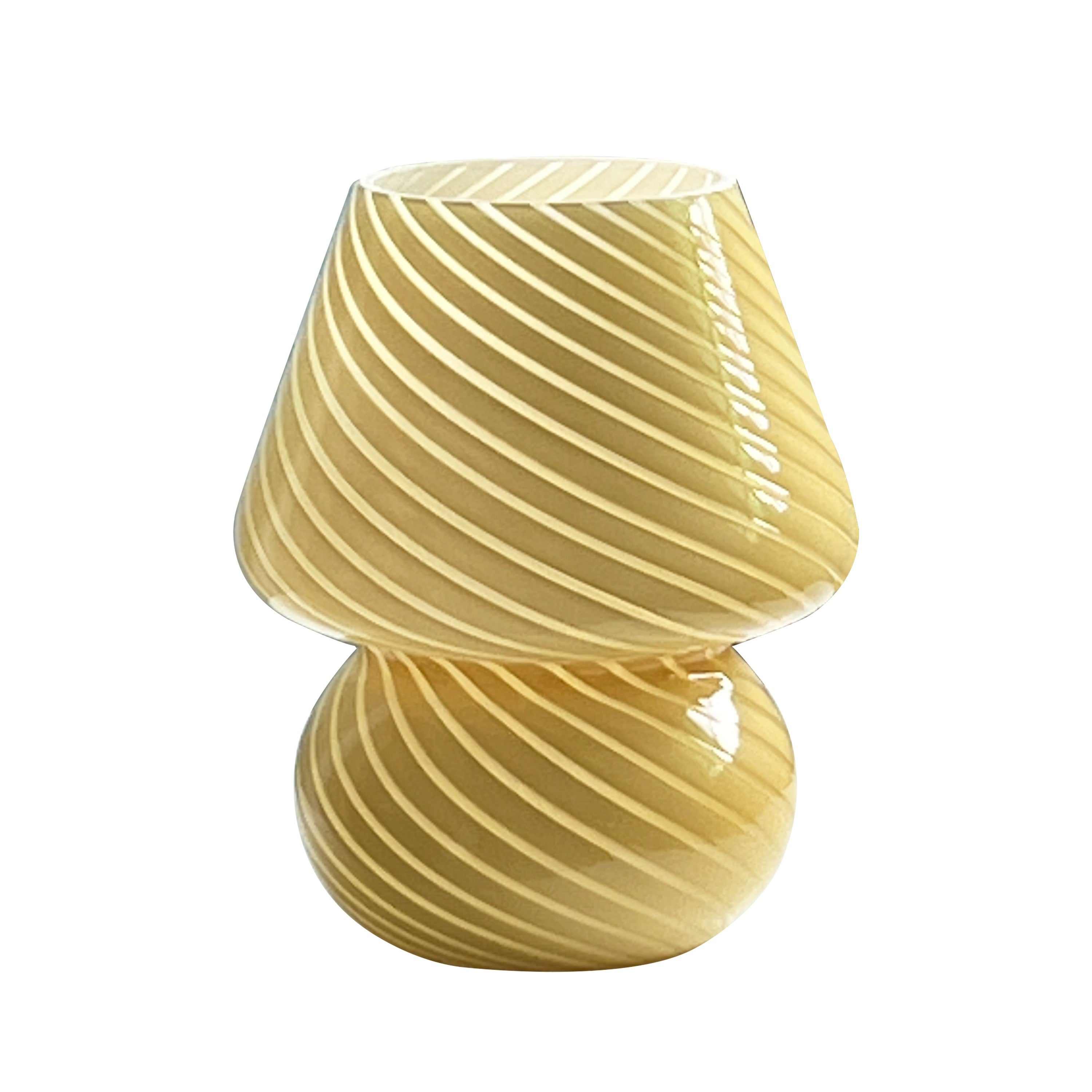 USB Adjustable Table Lamp - Murano-Inspired Glass Mushroom Design