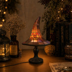 Colorful Mosaic Hat-Shaped Table Lamp