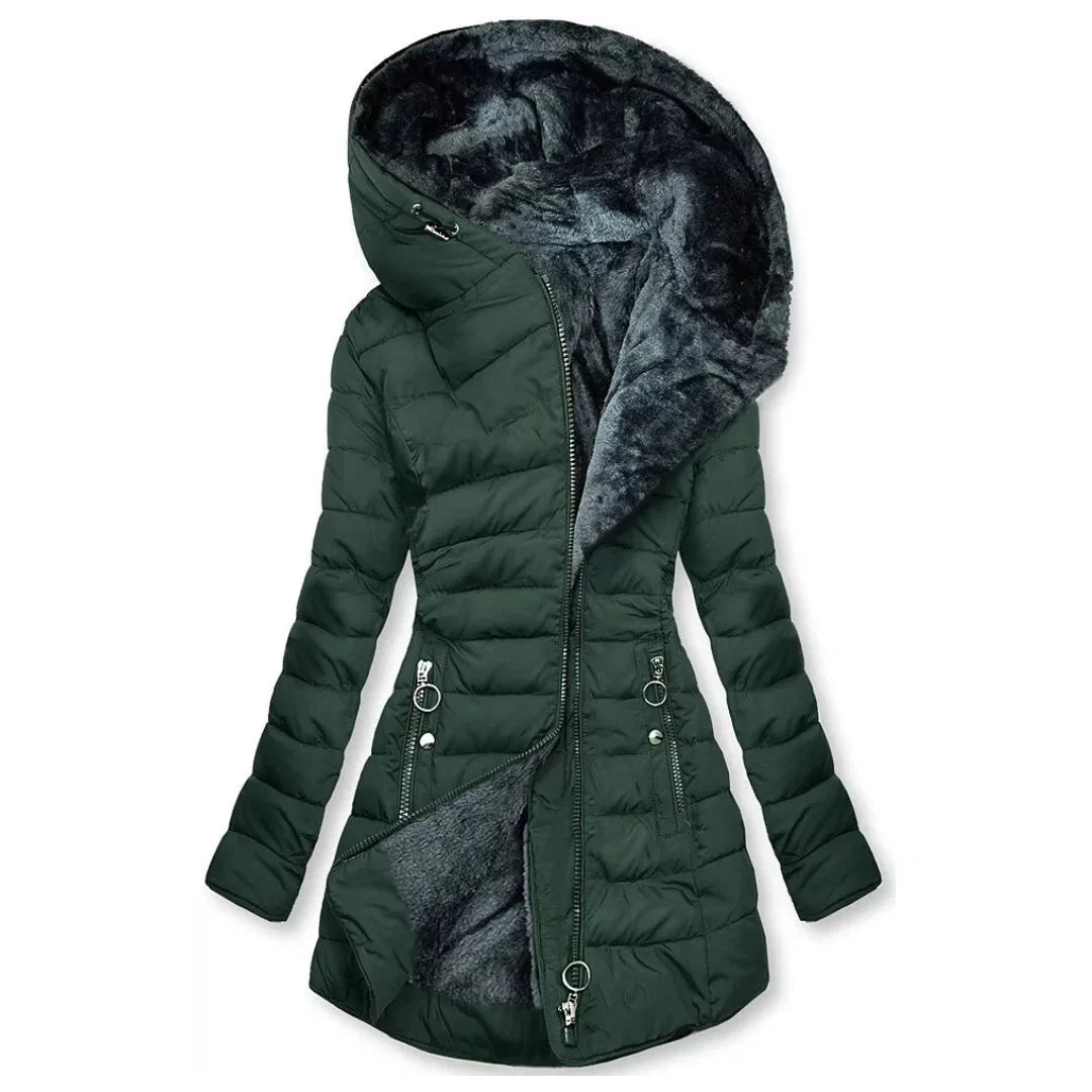 Women's Winter Coat Padded Waterproof Faux Fur Collar