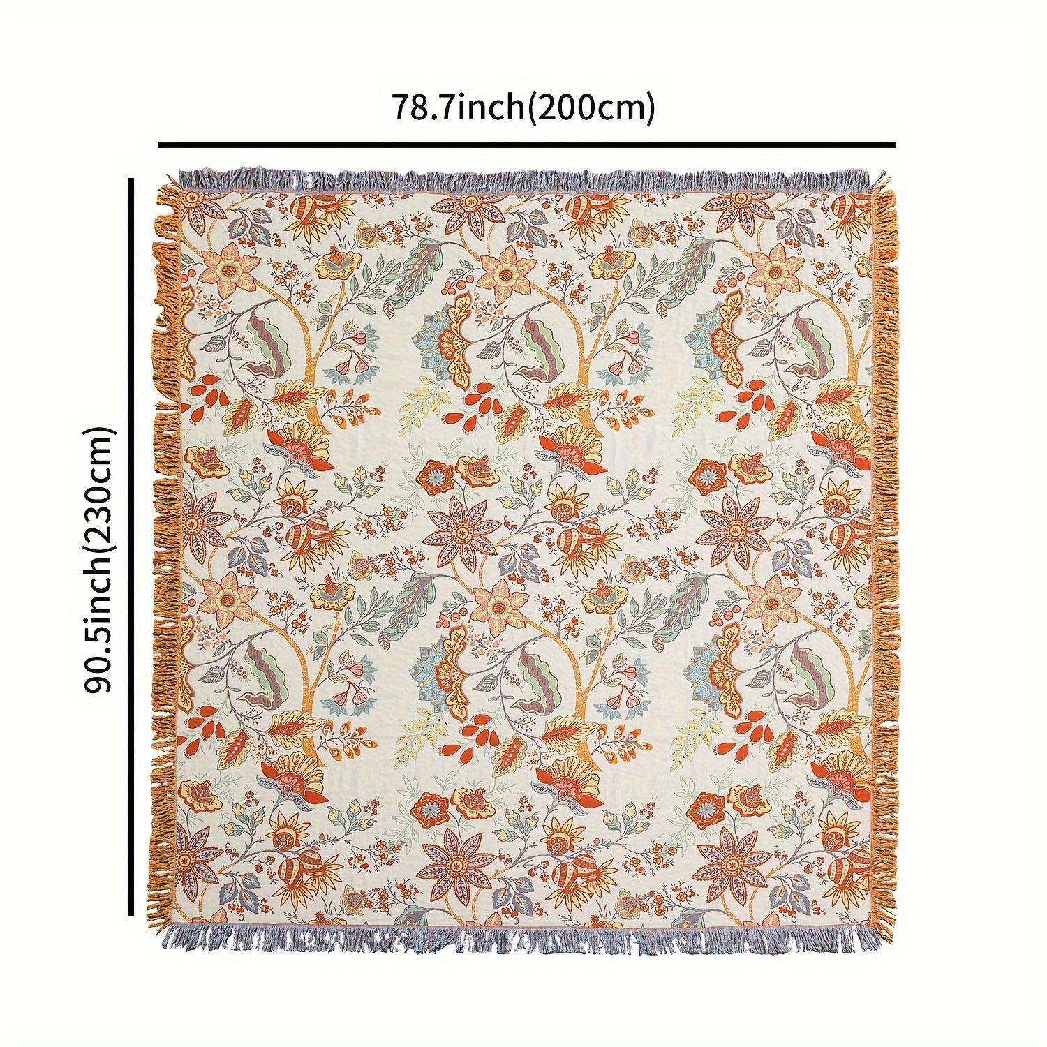 Bohemian Cotton Blanket with Tassels