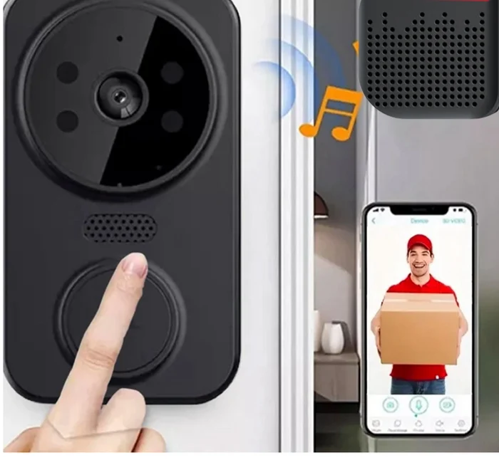 Video Doorbell Wi-Fi HD Night Vision & Two-Way Audio