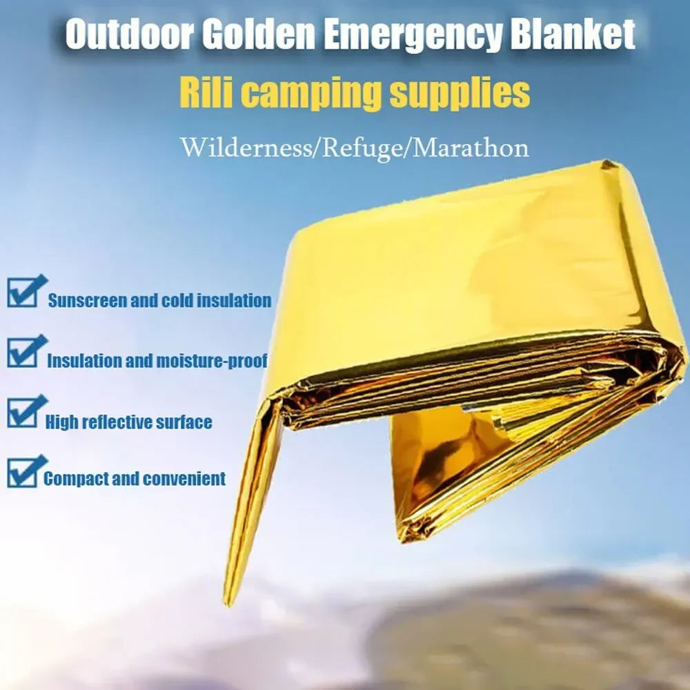 Emergency Poncho Blanket Reflective Insulation Water-Resistant