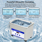 Ultrasonic Cleaner 40kHz 0.8L Stainless Steel Glasses & Jewelry