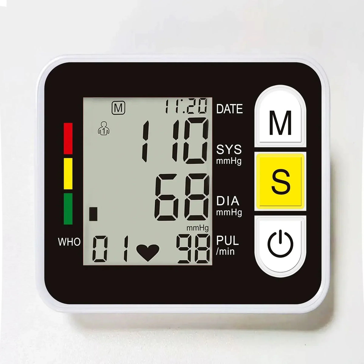 Wrist Blood Pressure Monitor Large LCD Stores 99 Readings