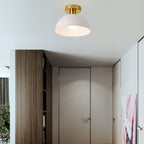 Contemporary Semi-Flush Mount Light Fixture | Matte Metal Design