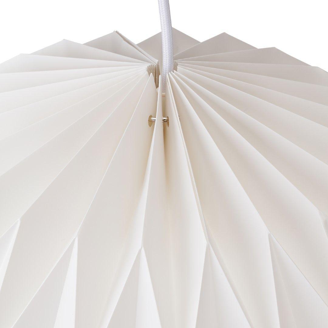 Matte White Acrylic Pleated Pendant Lamp