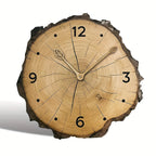 Natural Log Design Wall Clock – Rustic Wood Slice Home Decoration