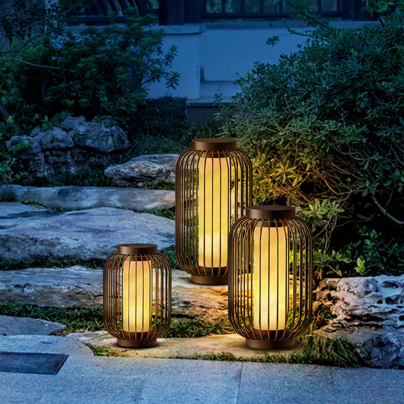 Warm Glow Solar Garden Lantern for Outdoor Lighting