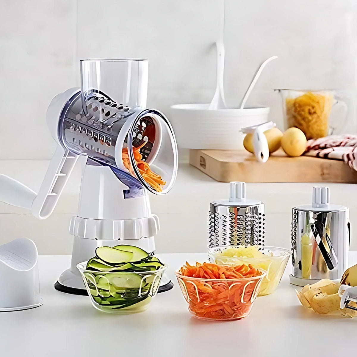 Vegetable Slicer Sharp Blades Hand Guard Dishwasher Safe