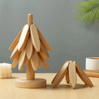 Wooden Coasters Tree-Shaped Walnut Heat-Resistant