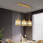 Cylindrical Glass Shade Cluster Pendant Lighting Fixture