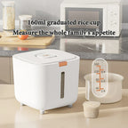 Rice Storage Container Airtight Silicone Seal & Push-Button Dispenser