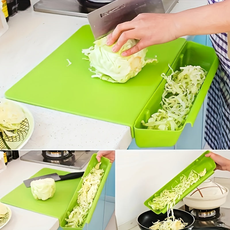 Portable Kitchen Cutting Board with Storage Box – 2-in-1 Design