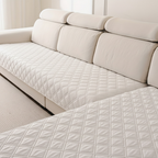 Non-Slip Embossed Polyester Sofa Cover (2-Piece Set)