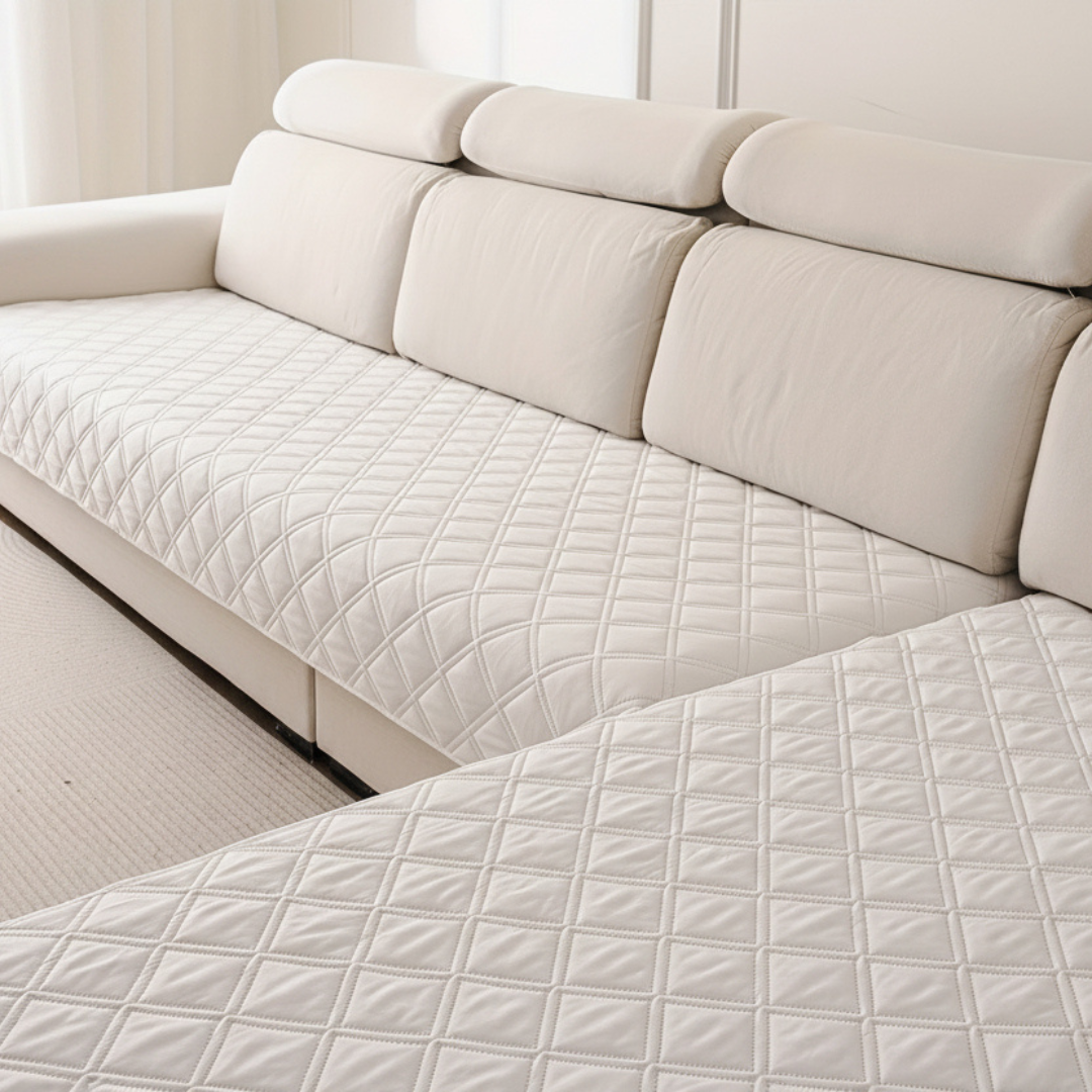 Non-Slip Embossed Polyester Sofa Cover (2-Piece Set)