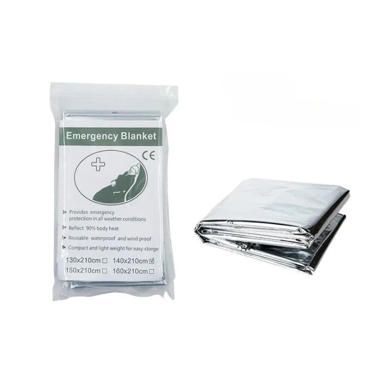 Emergency Poncho Blanket Reflective Insulation Water-Resistant